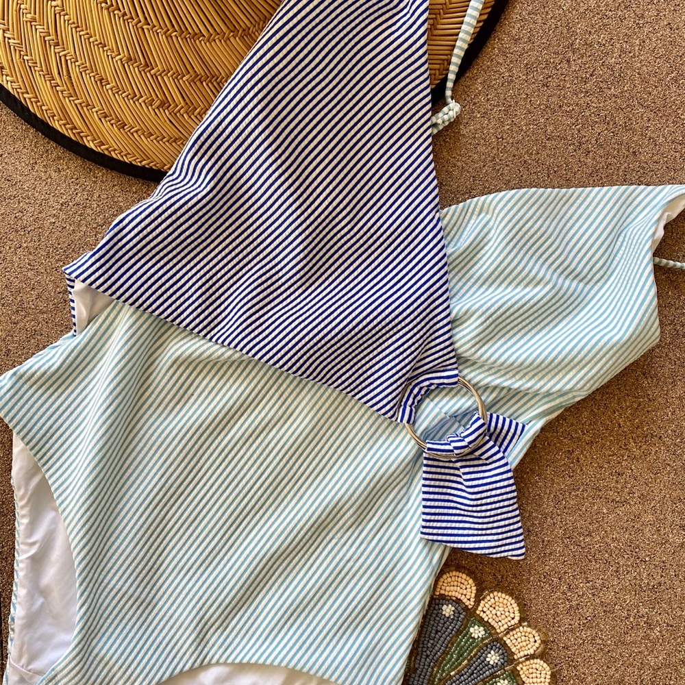 Lilia Seersucker One Piece Swimsuit